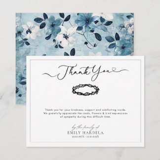Elegant Religious Funeral Thank You Card