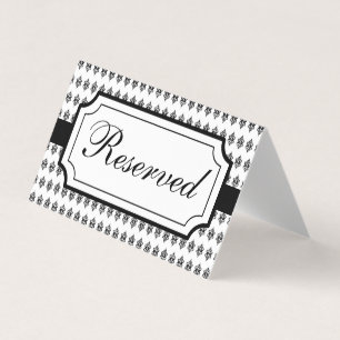 Elegant Reserved Seating Card Table Sign