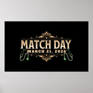 Elegant Residency Match Day 2025 Celebration Poster