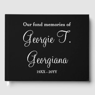 Elegant & Respectable Funeral Memorial Guestbook
