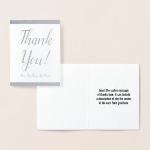 Elegant, Respectable "Thank You!" Card