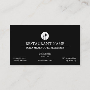 Elegant Restaurant Business Card