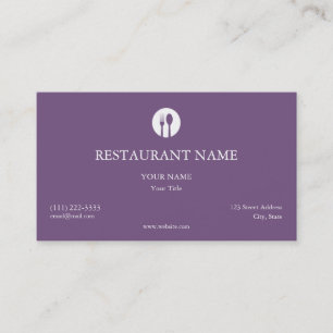 Elegant Restaurant Business Card