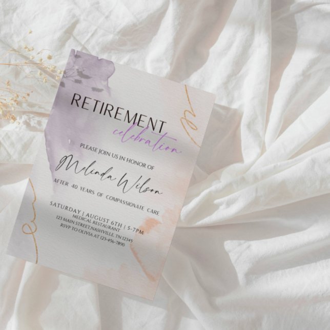 Elegant Retired Nurse Celebration Party Invitation (Creator Uploaded)