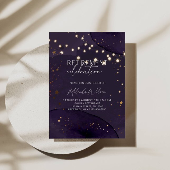 Elegant Retirement Celebration Party Invitation (Creator Uploaded)