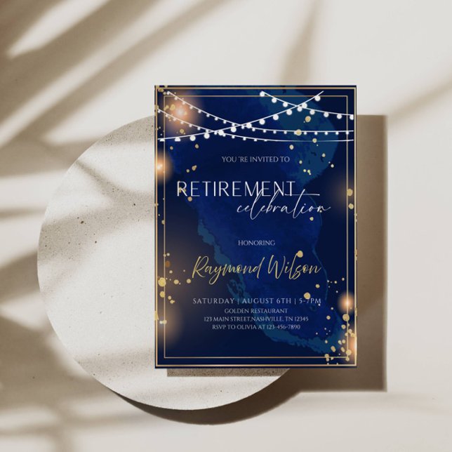 Elegant Retirement Celebration Party Invitation (Creator Uploaded)