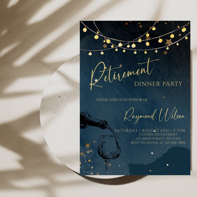 Elegant Retirement Dinner- Celebrate a New Chapter Invitation (Creator Uploaded)