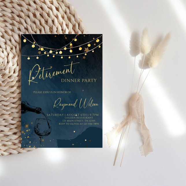 Elegant Retirement Dinner Party  Invitation (Creator Uploaded)