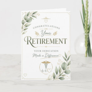 Elegant Retirement Gift for Caregiver Appreciation Card