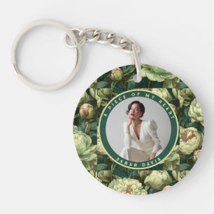 Elegant Retirement Gifts For Grandpa Peony Flower Key Ring
