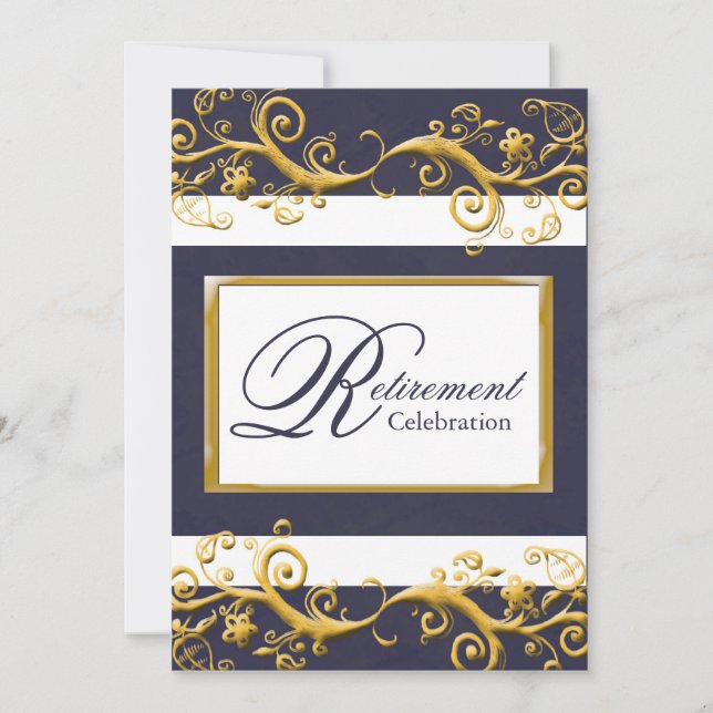 Elegant Retirement Party Invitation (Front)