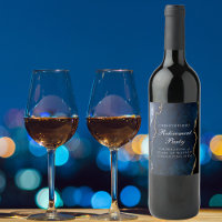 Elegant Retirement Party Navy Blue Gold Agate