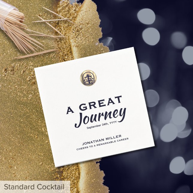 Elegant Retirement Party Paper Napkin (Creator Uploaded)