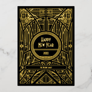 Elegant retro art deco New Year