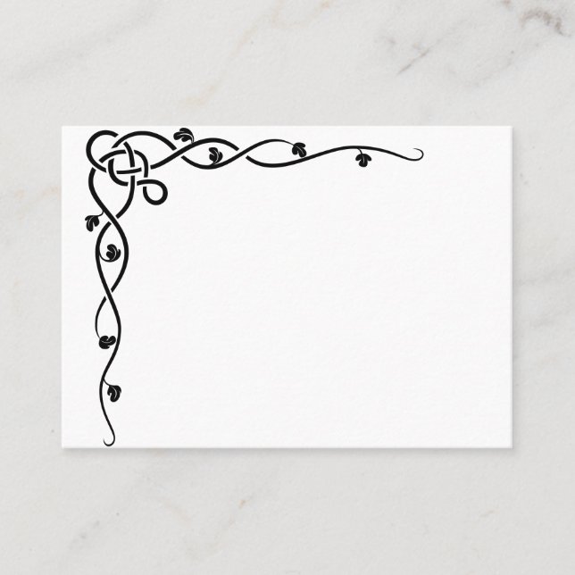 Elegant Retro Blank Table Name Place Cards (Front)