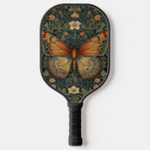 Elegant retro boho butterfly botanical greenery