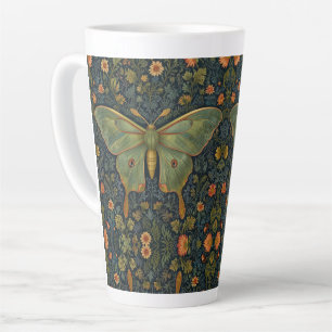 Elegant retro boho Luna moth botanical  Latte Mug