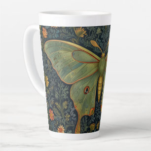 Elegant retro boho Luna moth botanical  Latte Mug