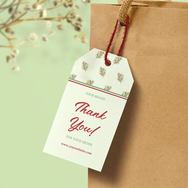 Elegant Retro Business Thank You Hang Tag Label (Creator Uploaded)