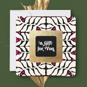 Elegant  Retro Christmas  Gift Certificate