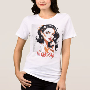 Elegant Retro Glamour Portrait Tri-Blend Shirt