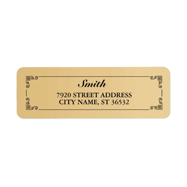 Elegant Retro Golden Gradient (Front)