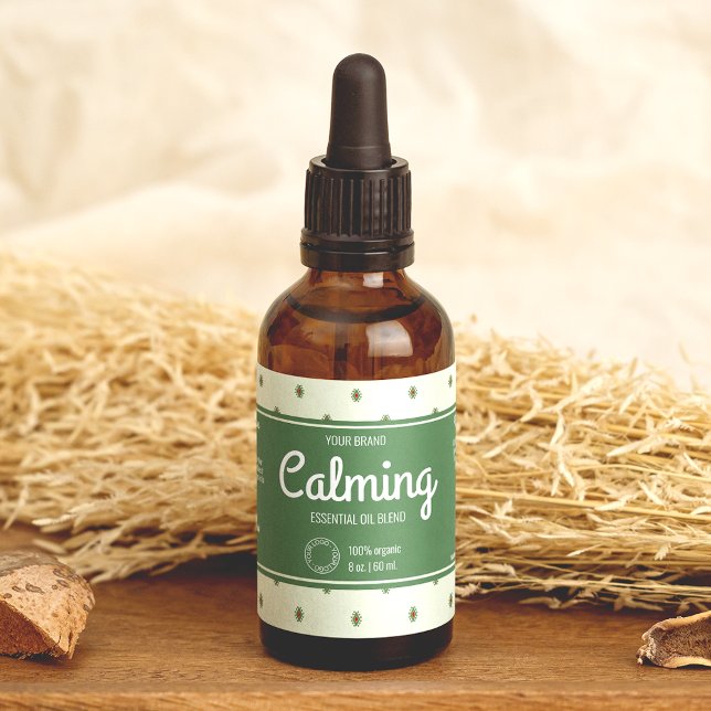 Elegant Retro Green Cosmetics Dropper Bottle Label (Creator Uploaded)