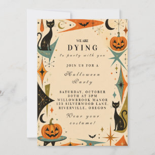 Elegant Retro Halloween Party Invitation