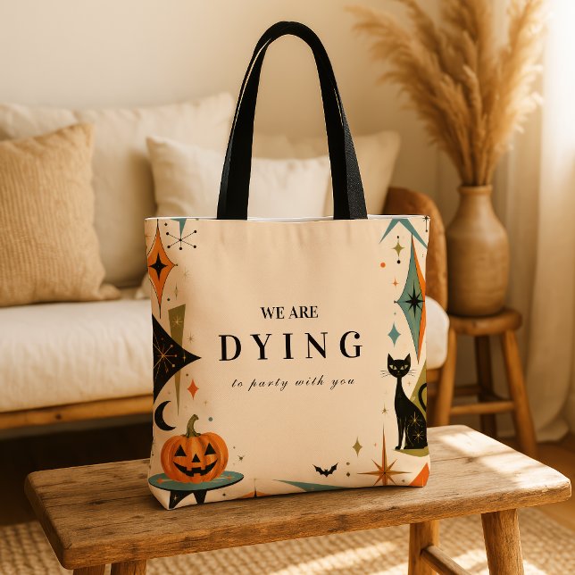 Elegant Retro Halloween Party Tote Bag (Creator Uploaded)