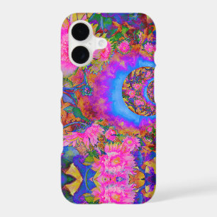 Elegant Retro pink sunflower fields forever