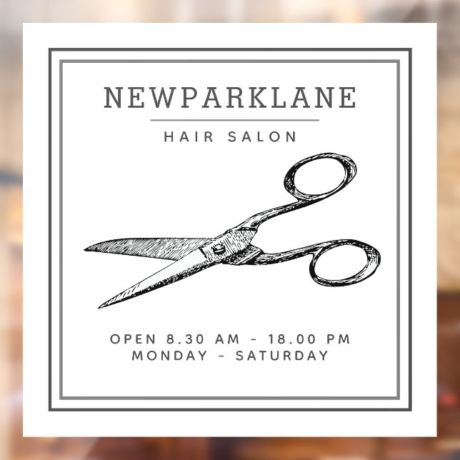Elegant Retro Scissors  - Minimal Hairsalon (Sheet 2)