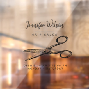 Elegant Retro Scissors - Minimal Hairsalon