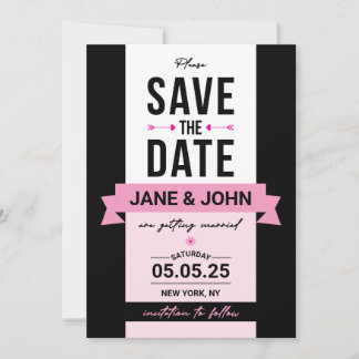 Elegant Retro Style Save the Date Card