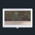 Elegant Retro Swirls Business Card Holder<br><div class="desc">Elegant glamourous retro background. An elegant and sophisticated design. The perfect cool gift idea for her on any occasion.</div>