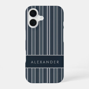 Elegant Retro Vertical Stripes iPhone 16 Case
