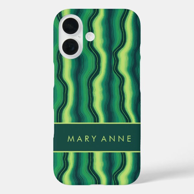 Elegant Retro Wavy Vertical Stripes  Case-Mate iPhone Case (Back)