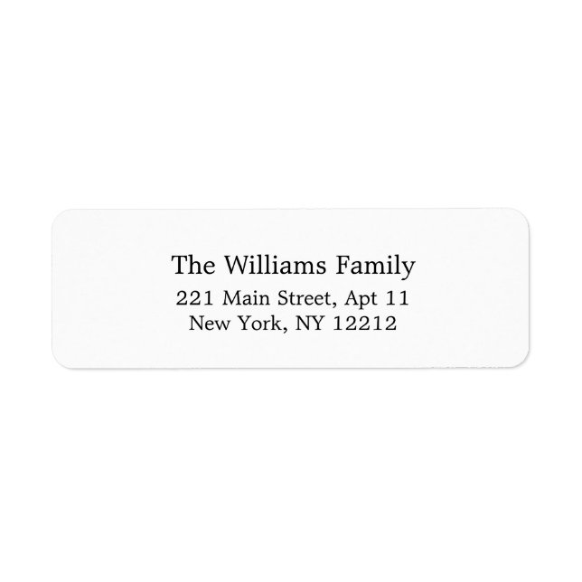 Elegant Return Address (Front)