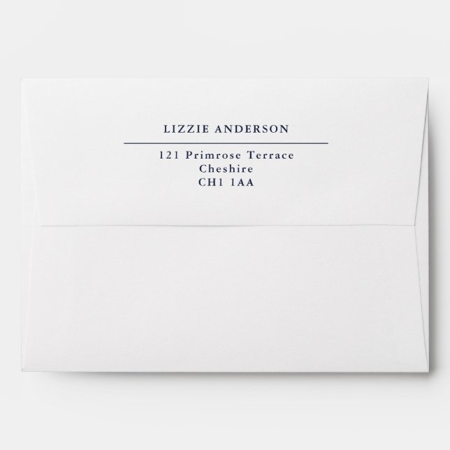 Elegant Return Address Envelope (Back (Top Flap))