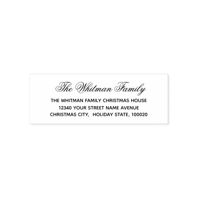 Elegant Return Address Self-inking Stamp (Design)