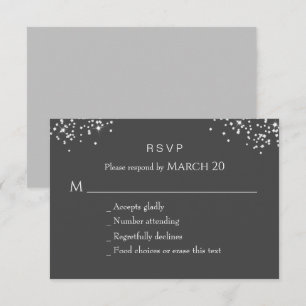 Elegant Rhinestones RSVP Card