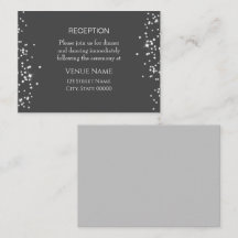 Elegant Rhinestones Wedding Reception Card
