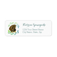 Elegant Rhodesian Ridgeback Dog with a Wreath