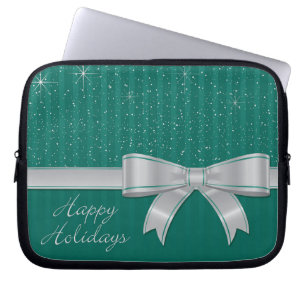 Elegant ribbon and stars laptop sleeve