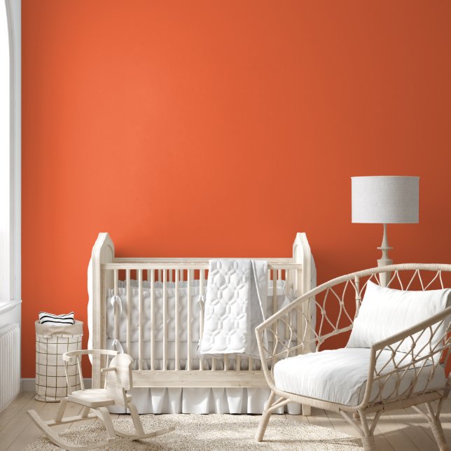 Elegant Rich  Deep Orange Solid Colour  Wallpaper (Kids)
