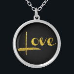 *~* Elegant Rich Gold Glitter Love Necklace<br><div class="desc">As a professional distance spiritual energy healer since 2001, I have learned, developed and utilised the power of energy healing intention. All my JEWELRY WITH INTENTION (R) carries the healing energy of positive manifestation. This sterling silver healing energy LOVE necklace is ready to receive your own personal intention. When this...</div>