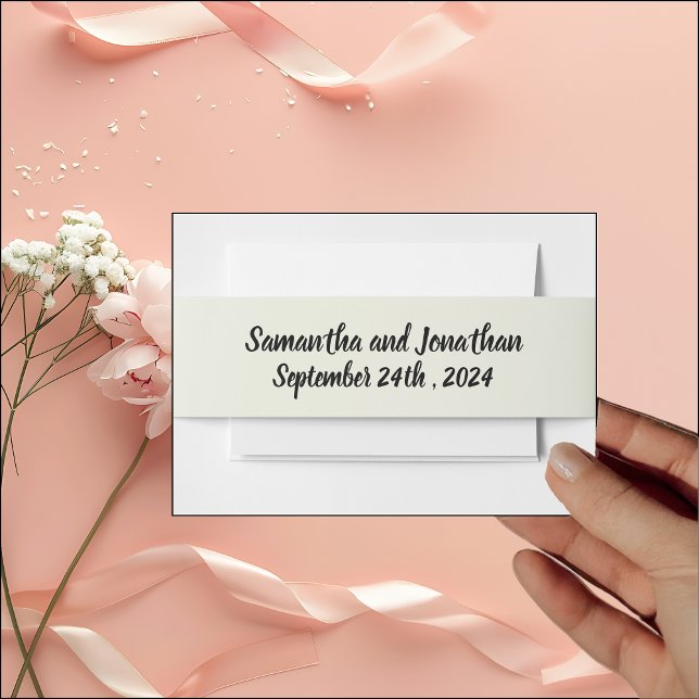 Elegant Ring of Flowers Water Colour  Invitation Belly Band (Creator Uploaded)
