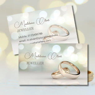 Elegant Rings Jeweller Celebrant Professional Business Card