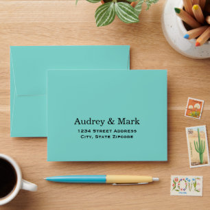 Elegant Robin Egg Blue Wedding RSVP Envelopes