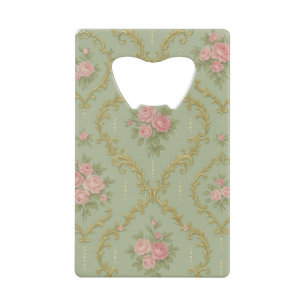 Elegant Rococo Floral Pattern in Soft Pastels