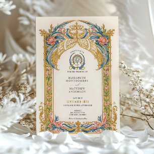 Elegant Rococo Wedding Invitation